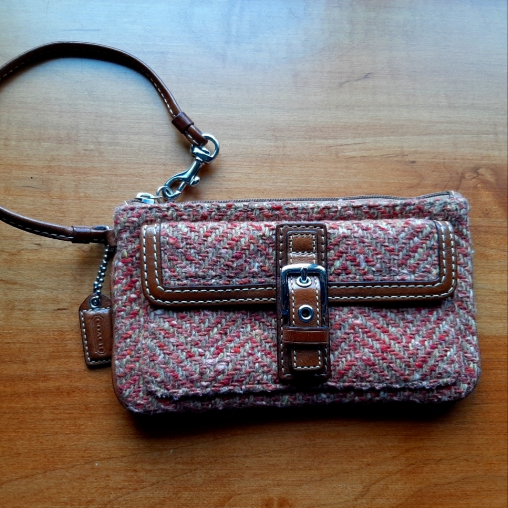 Coach Sweater like knit Wristlet